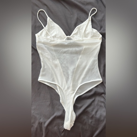 Bershka Sexy White Bodysuit - Picture 2 of 4